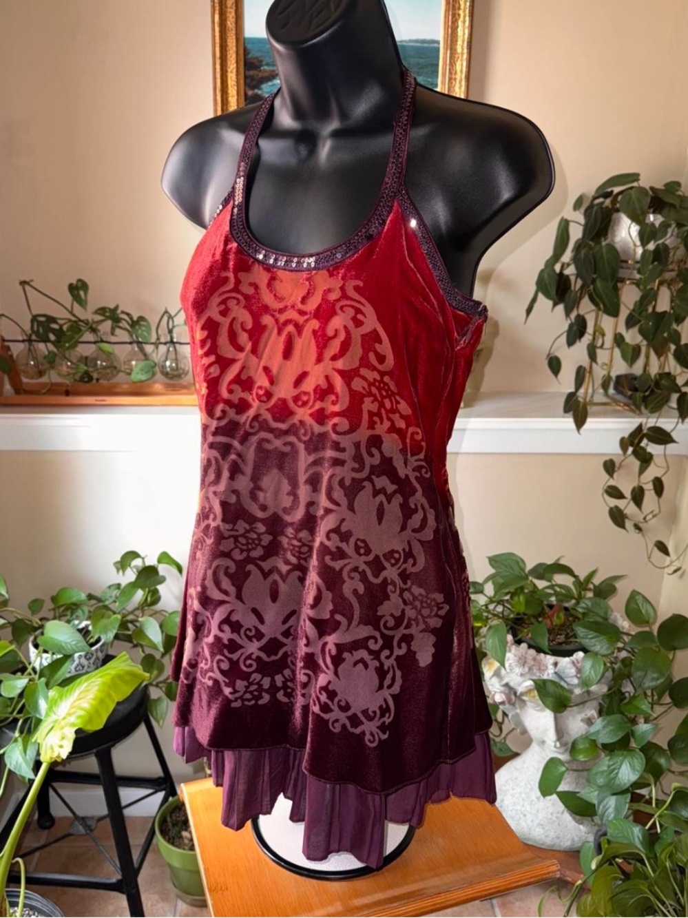 FREE PEOPLE Velvet Burnout Halter
Top